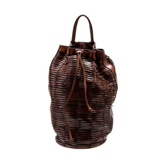 Ralph Lauren Collection Vintage Leather Bucket Bag 1997 Runway Women’s 90s Purse - Picture 4 of 15